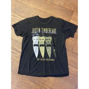 Justin Timberlake The 20/20 Experience World Tour Black Cotton Shirt Mens Large